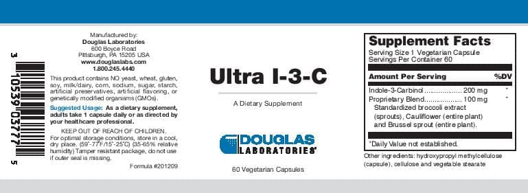 Douglas Laboratories I-3-C Label