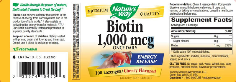 Nature's Way Biotin 1,000 mcg
